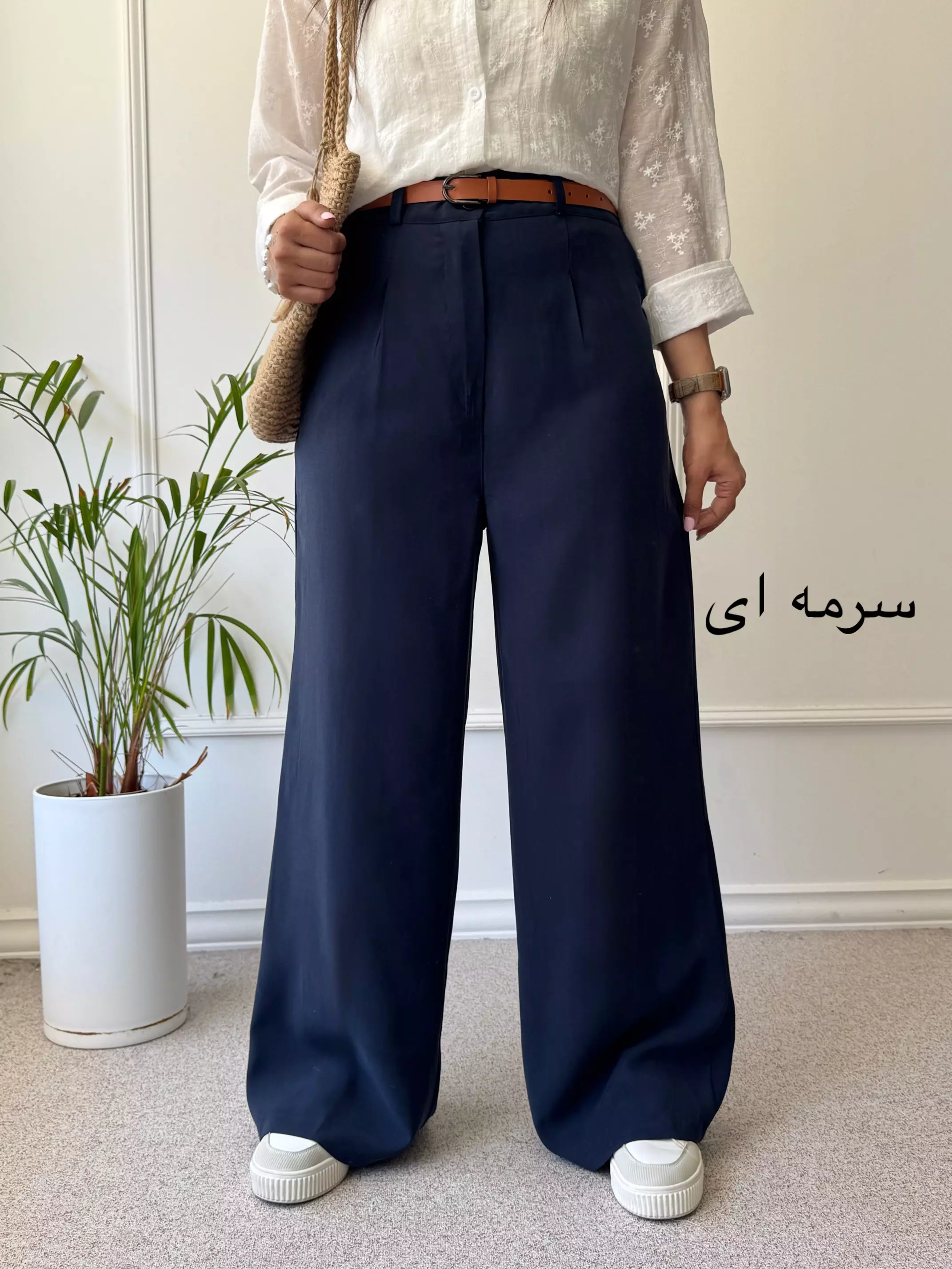 شلوار زنانه کتان سیلک آرام | استایل تو